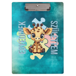 Egyedinek születtem – kedves zsiráfos design klemmbrett