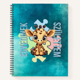 Egyedinek születtem – kedves zsiráfos design notizbuch