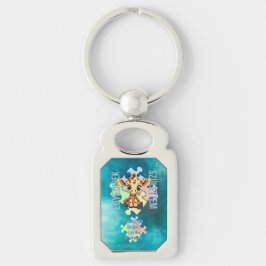 Egyedinek születtem – kedves zsiráfos design schlüsselanhänger