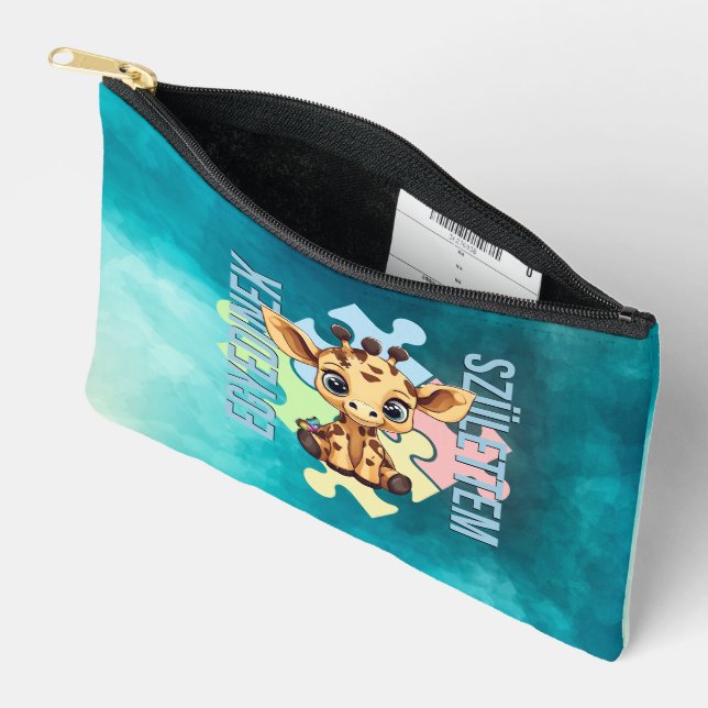 Egyedinek születtem – kedves zsiráfos design zubehörtasche (Offen)