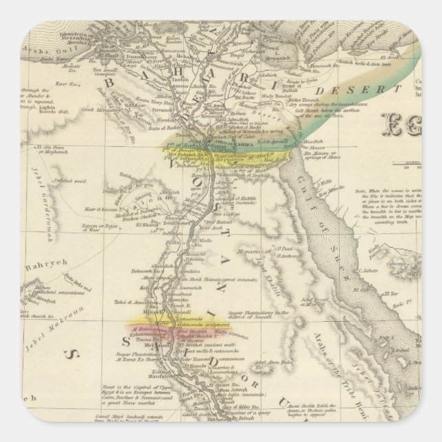 Egypt 7 quadratischer aufkleber (Vorderseite)