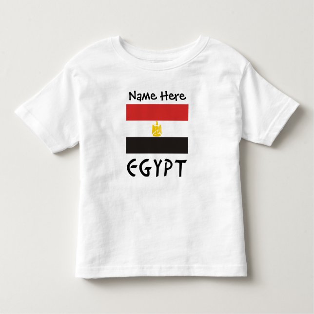 Egypt and Egyptian Dlag with Your Name Kleinkind T-shirt (Vorderseite)