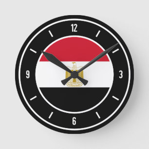 Egypt Flag Elegant Runde Wanduhr