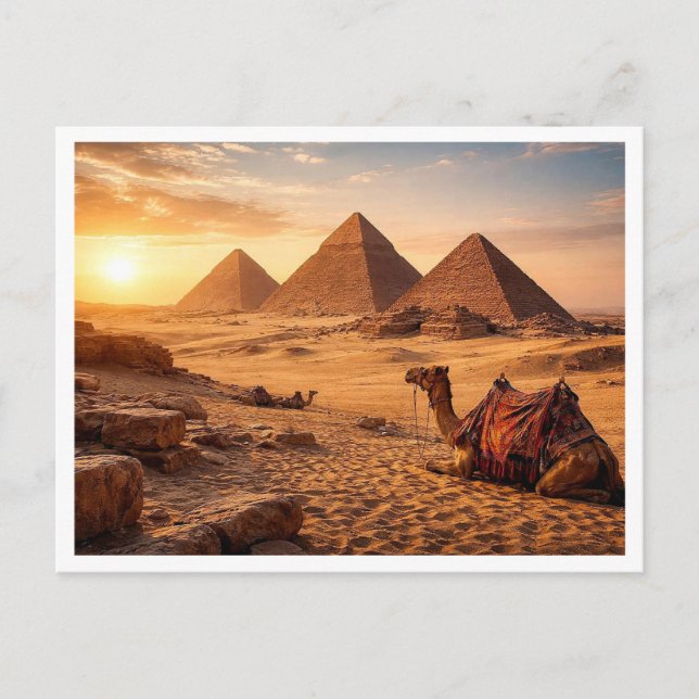 Egypt. Giza Pyramid Complex. Postcard Postkarte (Vorderseite)