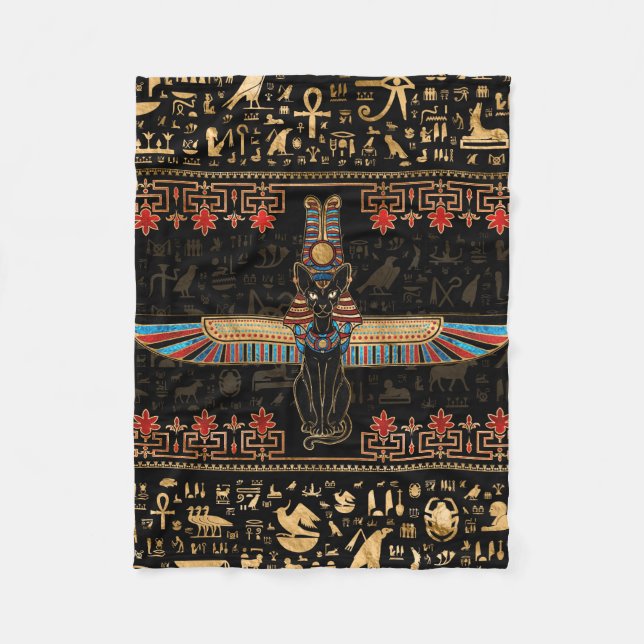 Egyptian Cat - Bastet Fleecedecke (Vorderseite)