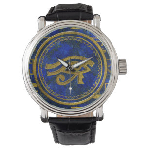 Egyptian Eye of Horus - Wadjet Lapis Lazuli Armbanduhr