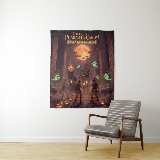 Egyptian Halloween Backdrop Wandteppich (Beispiel)