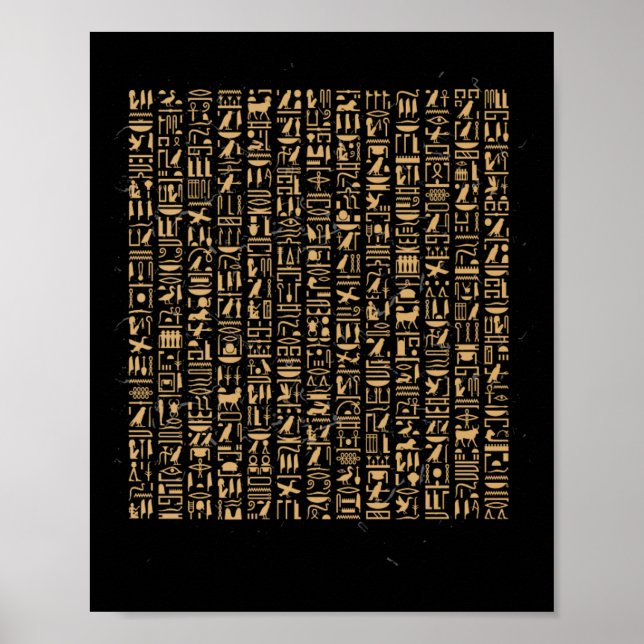 Egyptian Hieroglyphics Egypt Pyramid Poster (Vorne)
