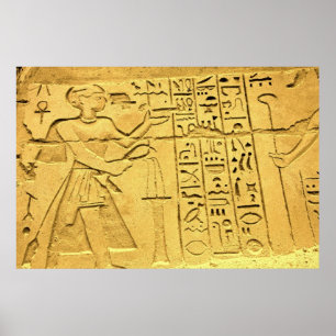 Egyptian hieroglyphs Poster
