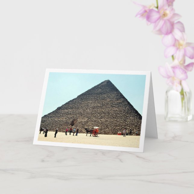 Egyptian Horse Cart at the Pyramids of Giza Karte (Orchidee)
