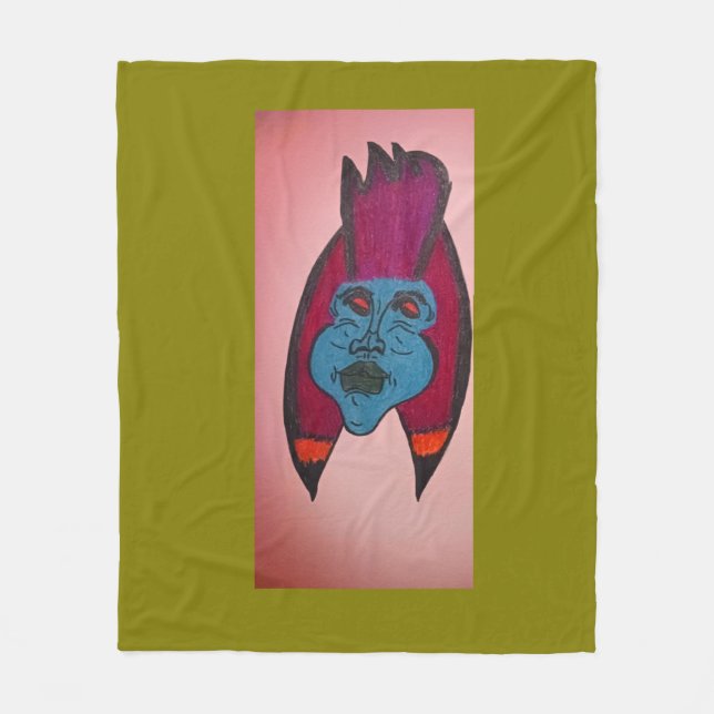 Egyptian Inspired Horror Themed Mummy  Fleecedecke (Vorderseite)