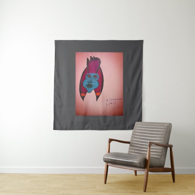 Egyptian Inspired Horror Themed Mummy Tapestry Wandteppich (Beispiel)