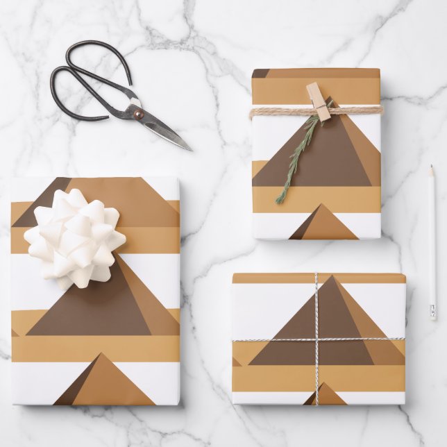 Egyptian Pyramids Pattern Geschenkpapier Set (Vorderseite)