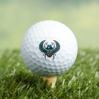 Egyptian Scarab Symbol - Scarab Pharaonic Design  Golfball