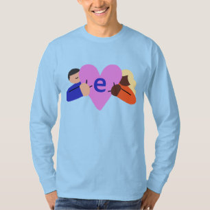 EH Mitgefühl Logos Lange Schlange T - Shirt hellbl