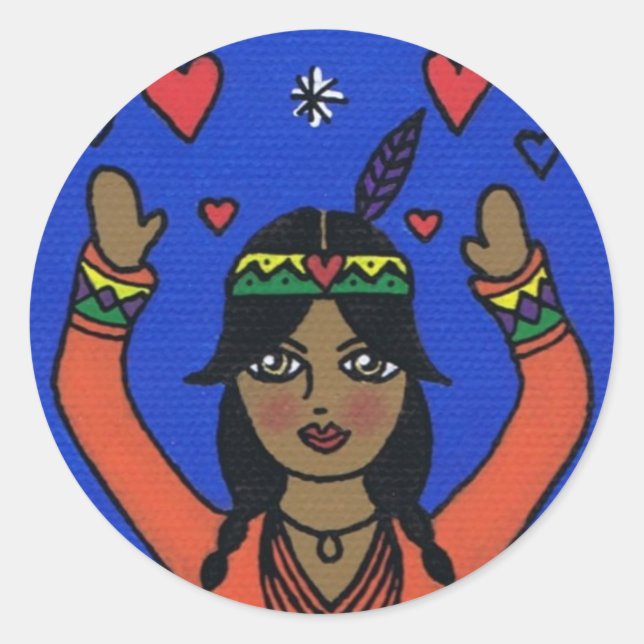 Ehawee propage l'amour (Aufkleber) Runder Aufkleber (Vorderseite)