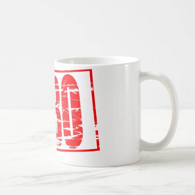 EHBO red rubber stamp Kaffeetasse (Rechts)