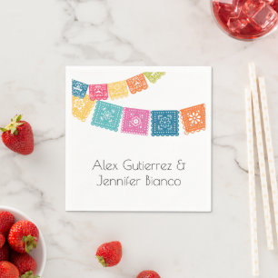 Ehe - Boda - Hochzeit Papel Picado Napkins Serviette