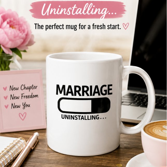 Ehe Deinstallation Lustig | Scheidung Humor Kaffeetasse (Von Creator hochgeladen)