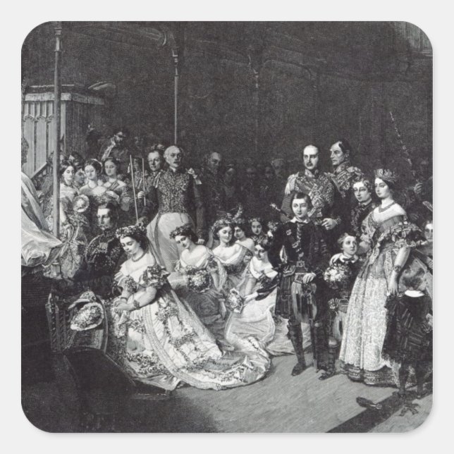 Ehe der Prinzessin Royal Quadratischer Aufkleber (Vorderseite)