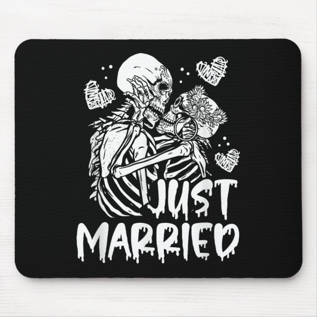 Ehe Halloween Skeleton Braut und Groom Wir Mousepad (Vorne)