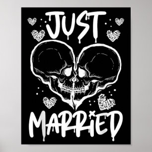 Ehe Halloween Skeleton Braut und Groom Wir Poster