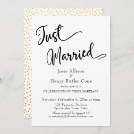 Ehe Hochzeitsempfang, Goldkonfetti Einladung