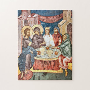 Ehe in Cana Orthodox Christliches Symbol Puzzle