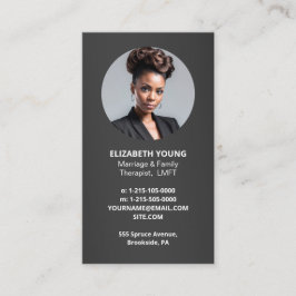 Ehe und Familientherapeut Foto und QR Visitenkarte