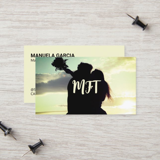 Ehe und Familientherapie Telefonnummerkarte (Vorderseite/Rückseite Beispiel)