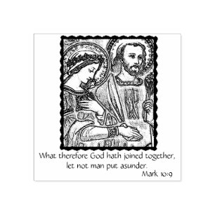 Ehe/Verlobung/Ehe/Eheschließung Maria & Joseph Gummistempel