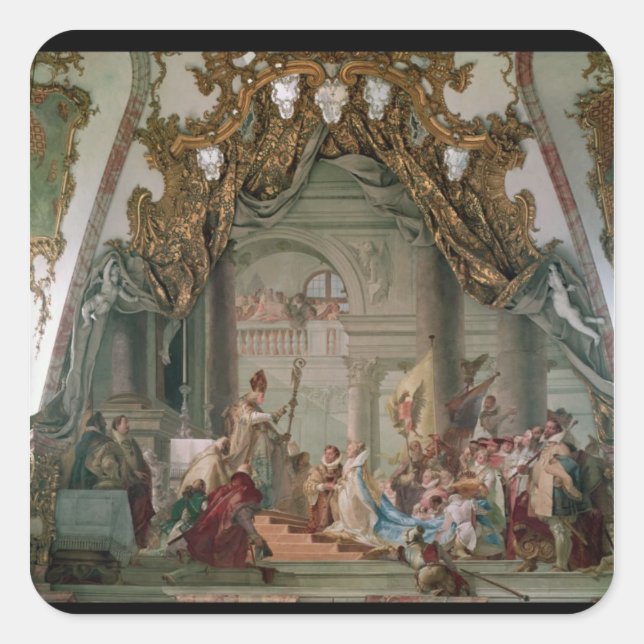 Ehe von Frederick I Barbarossa Quadratischer Aufkleber (Vorderseite)