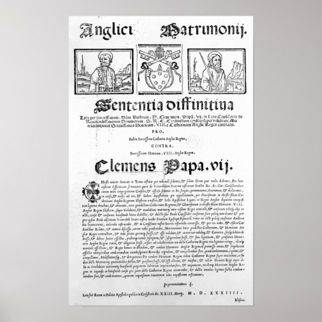 Ehe von Heinrich VIII. und Catherine von Aragon Poster (Vorne)