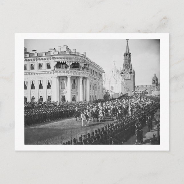 Ehe von Zar Nicholas (1868-1918) zu Alexandra Postkarte (Vorderseite)