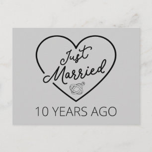 Ehe vor 10 Jahren III Postkarte