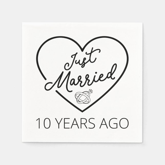 Ehe vor 10 Jahren III Serviette (Vorderseite)
