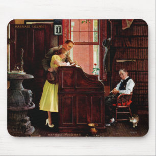 Ehefähigkeitszeugnis durch Norman Rockwell Mousepad