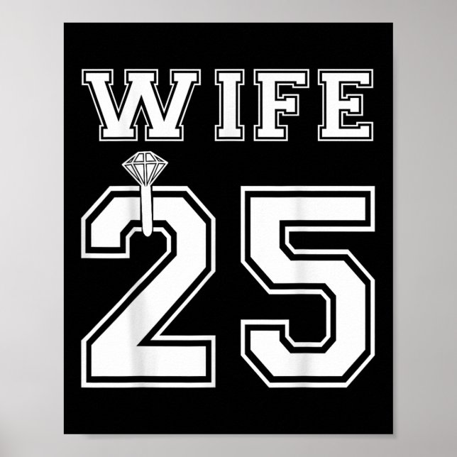 Ehefrau 2025 Ehemann Matching Engagement Party Hon Poster (Vorne)
