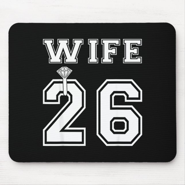 Ehefrau 2026 Ehemann passend Verlobungsfeier Mousepad (Vorne)