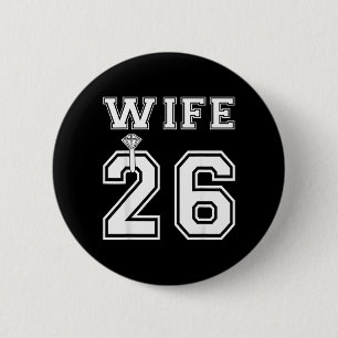 Ehefrau 2026 Ehemann passende Verlobungsfeier Button