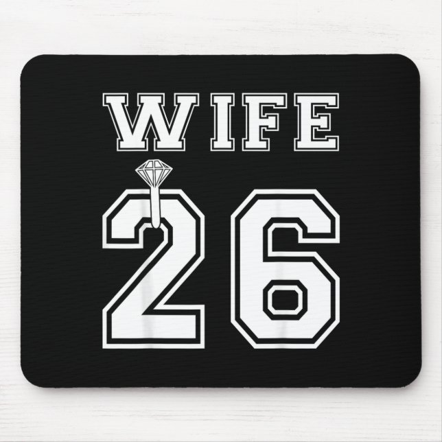 Ehefrau 2026 Ehemann passende Verlobungsfeier Mousepad (Vorne)