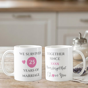 Ehefrau 25 Jahre Eheschließung - das letzte Jahr r Kaffeetasse