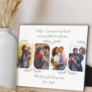 Ehefrau 4 Vertikales Foto Liebende Worte Delikates Fotoplatte