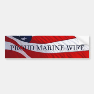 Ehefrau American Flag Autoaufkleber
