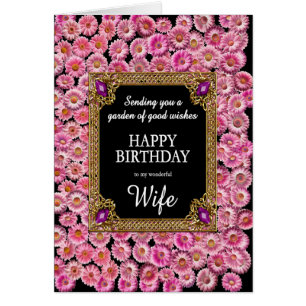 Ehefrau Birthday Pink Daisies