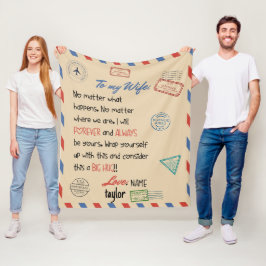 Ehefrau Blanket Design Hochzeitsgeschenk Fleecedecke