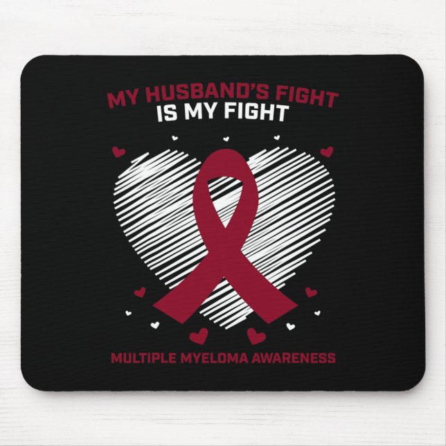 Ehefrau Blutkrebs Kämpfen muskulöses Multiples Mye Mousepad (Vorne)