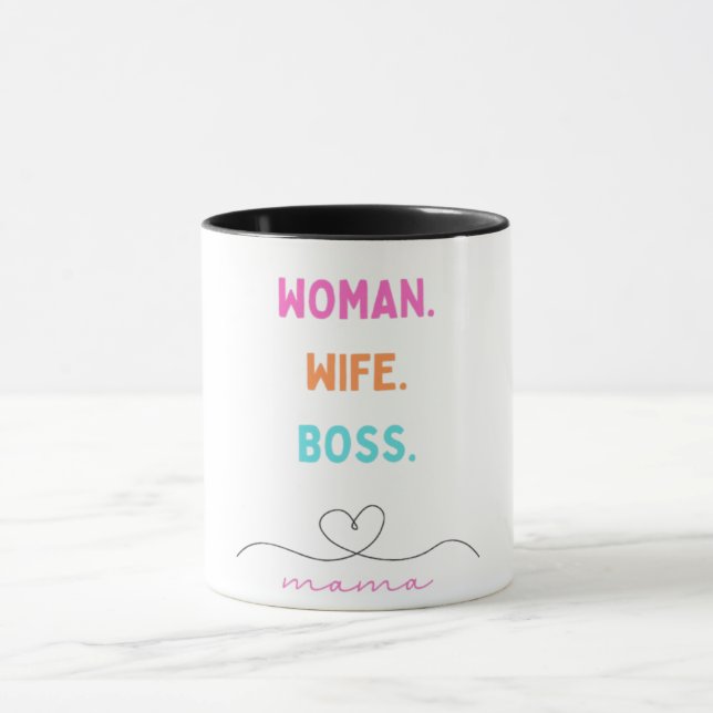 Ehefrau Boss Mama Empowerment Grafik Tasse (Zentrum)