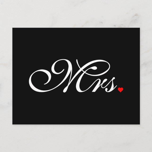 Ehefrau Bride Seiner Frau, die sich neu ernähren m Postkarte (Vorderseite)