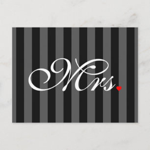 Ehefrau Bride Seiner Frau, die sich neu ernähren m Postkarte